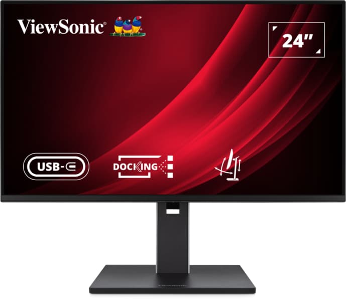 Viewsonic 24IN 1080P IPS Ergonomic Docking MONITOR,100W USB-C, RJ45, Daisy Chain